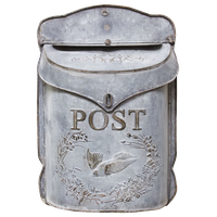 Galvanized Metal Post Box