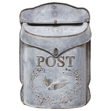 Galvanized Metal Post Box