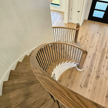 Project #110 | Beautiful Curved Staircase with Circular Balcony
