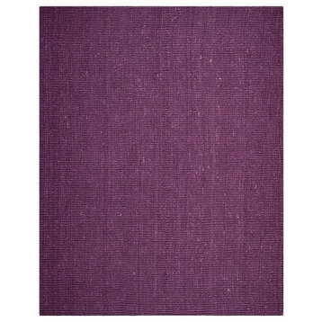 Contemporary Area Rug, Textured Premium Jute, Reversible Design, Purple