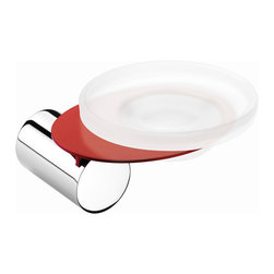 Secret Bath. Wall soap dish. Chrome-Red. Giselle Collection. - Soap Dishes & Holders