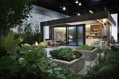 Example of a minimalist exterior home design in Other