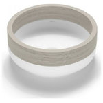 Bathco - Lucca Solid Surface bathroom vessel sink. Natural wood, White-Gray - Available as pre-order only. Lead time 4 weeks.