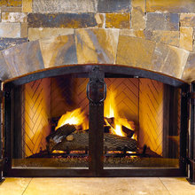 fireplace mantle and hearth