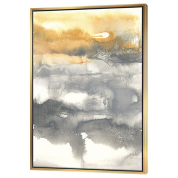 Designart Gold Glamour Direction Ii Modern Framed Wall Art, Gold, 30x40