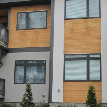 Sheer Shades Left / Faux Blinds Right