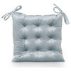 Hallie Tufted Velvet Dining Chair Cushions, Set of 4, Seafoam Blue