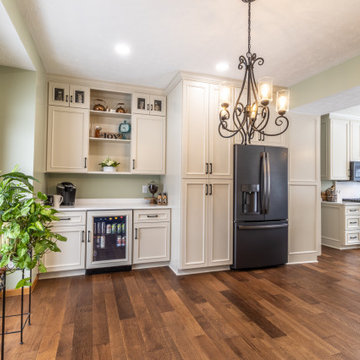 Transitional Kitchen With Over-Sized Island
