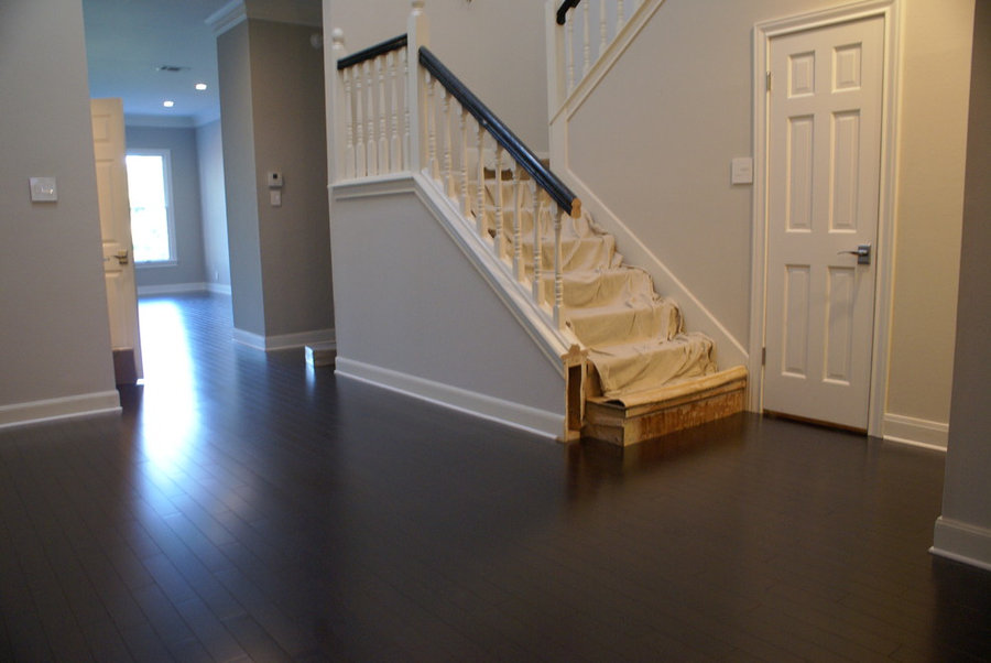 Westlake dark wood floors