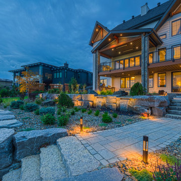 Luxury Backyard Retreat with Armour Stone & Water Feature | Genesis on the Lakes