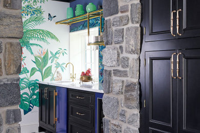 Home bar - transitional home bar idea in Philadelphia