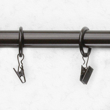 Essential Bronze Clip Rings (100% Steel) - Drapery Hardware & Accessories