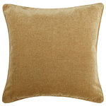 StyleCraft - Dann Foley-Sincere-Chenille Pillow-24" x 24"-Yellow Khaki - Cozy up your living room or bedroom with this Sincere Collection throw pillow. Infused with the timeless style of Dann Foley, this plush pillow boasts a warm and inviting feel. Its rich chenille and duck feather cotton filling offer unrivaled comfort that easily complements your interior design while adding a touch of personalized charm.
