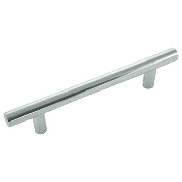 Steel T-Bar Pull - Polished Chrome - 4"