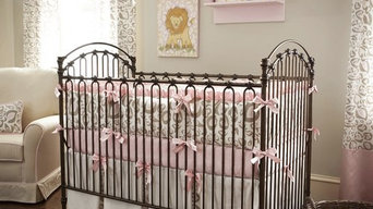 Pink and Taupe Leopard Crib Bedding Collection by Carousel Designs