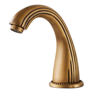 BathSelect Antique Brass Single Handle Bathroom Sink Faucet