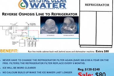 ICE will be more Clear! Reverse Osmosis Line to Refrigerator