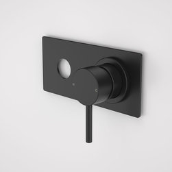 Caroma Liano Nexus Wall Basin/Bath Mixer Platemount Kit (no outlet) - Black - Bathtub and Shower Tap Sets