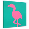 Flamingo Wrapped Canvas Tropical Animal Wall Art