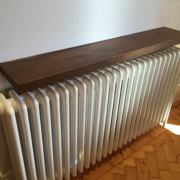 Traditional alcove bookcases and Radiator covers