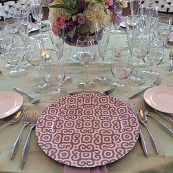 Purple Violet Mosaic Charger Plate - Charger Plates