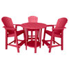 Phat Tommy Outdoor Pub Table Set, Bar Height Patio Dining Set, Cranberry