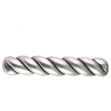 Braid Pewter Cabinet Pull Hawk Hill Hardware, Polished Pewter