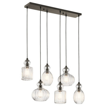 Kichler Lighting 43950OZ Riviera - Six Light Double Linear Pendant