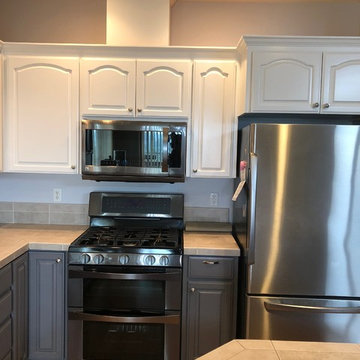 Two-Tone Painted Kitchen Cabinets In McMinnville Home