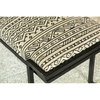 Coaster Contemporary Fabric Upholstered Accent Bench in Black