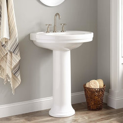 CRUZATTE PORCELAIN PEDESTAL SINK - Bathroom Sinks