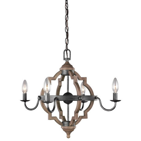 Sea Gull Lighting 4-Light Chandelier, Stardust