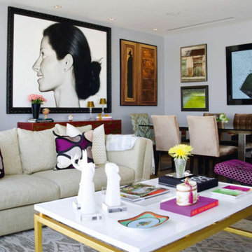 Eclectic Living & Dining Room