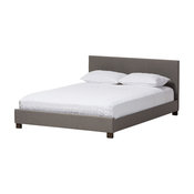 Elizabeth Fabric Upholstered Panel-Stitched Platform Bed, Queen