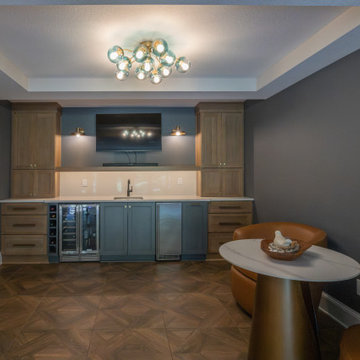 Two-Tiered Basement Designed for Family Fun
