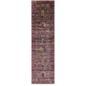2' 8" X 9' 11" Runner Persian Tabriz Handmade Wool Rug - Q16489