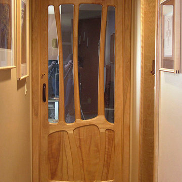 birch passage door with wenge handle