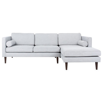 Safavieh Couture Dulce Mid Century Chaise Sofa Light Grey/Brown