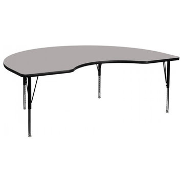 Flash Furniture 48''W X 96''L Kidney Shaped Activity Table