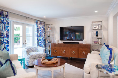 Transitional family room photo in Other