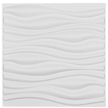 19 5/8"W x 19 5/8"H Leandros EnduraWall Decorative 3D Wall Panel, White