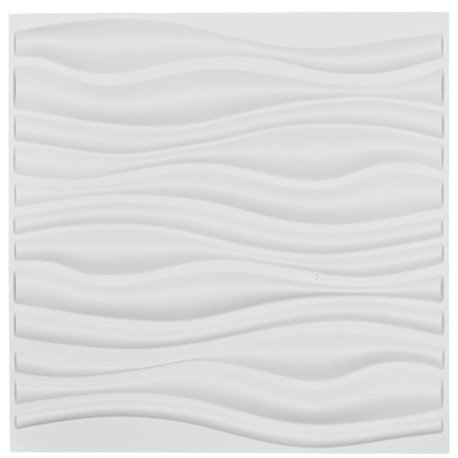 19 5/8"W x 19 5/8"H Leandros EnduraWall Decorative 3D Wall Panel, White