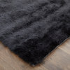 Weave & Wander Freya Plush Shag Rug, Black, 2'x3'4"