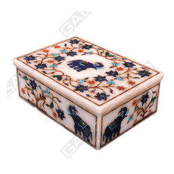 ELEPHANT ART MARBLE JEWELRY BOX - Home Accessories & Decor