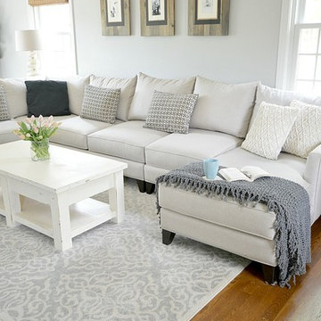 1970's Boston Colonial Gets Woven Wood Shades
