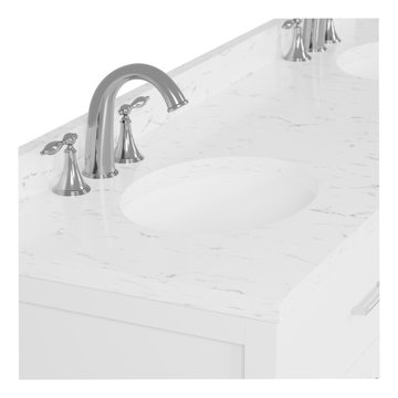 Caroline 72'' White Bathroom Vanity