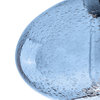 Modern 1-Light Blue Bubble Glass Design Brushed Nickel Pendant Light