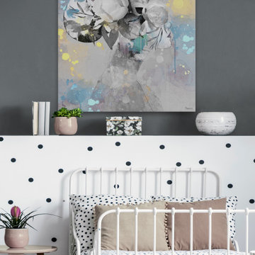 "Elegant Bun II" Painting Print on Wrapped Canvas