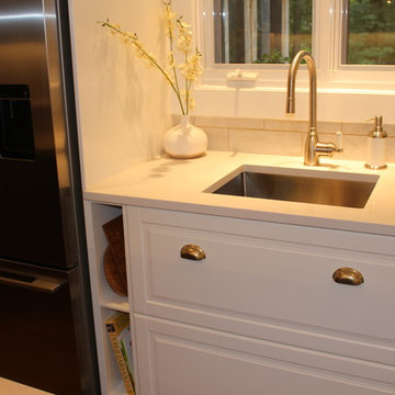Two tone kitchen with custom island