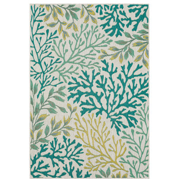 Mohawk Home Coral Outdoor Area Rug, Wintergreen, 4'x5' 6"